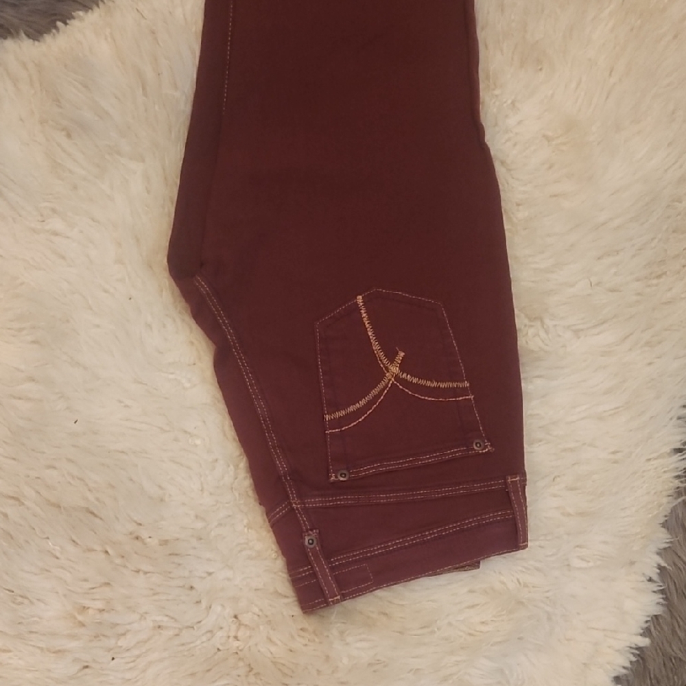 Joe's Jeans Deep Red Ankle Cropped